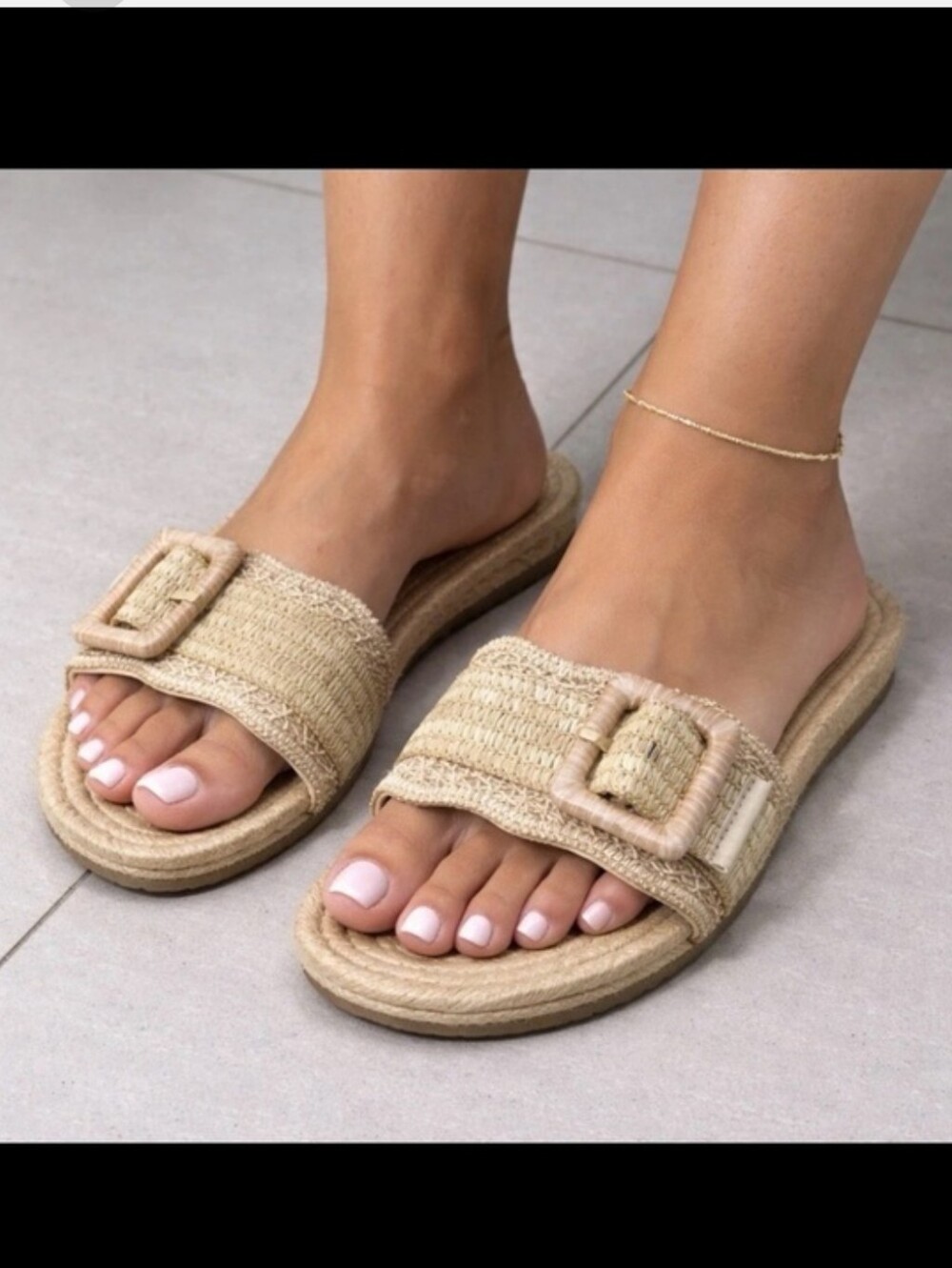 NWT Haute Hippie Nyssa Raffia Woven Slides